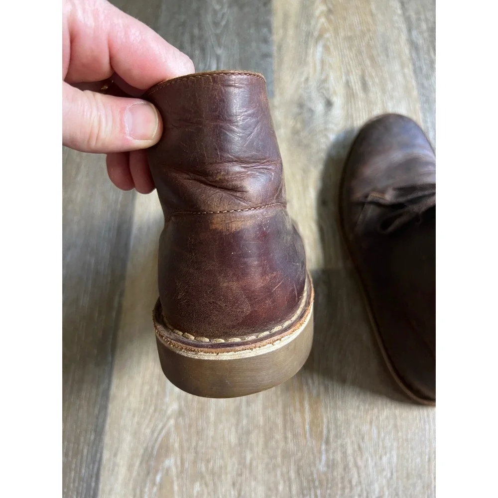 Clarks Desert Boots Mens Brown Leather Good Distressed Chukka Shoes